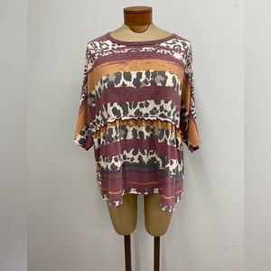 Cheetah print, baby doll styled boutique top